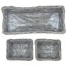 Panier de plantation avec stockage 3 pcs Gris Rattan Kubu 511799511799