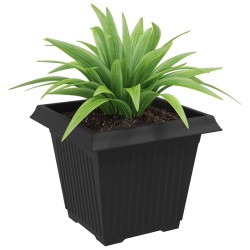 Pot de Fleurs Carré 24 pcs Noir 38 x 38 x 30 cm Plastique 511803511803
