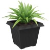 Pot de Fleurs Carré 24 pcs Noir 38 x 38 x 30 cm Plastique 511803511803