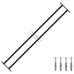 Grille de Fenêtre 176 x 30 cm Acier enduit de poudre Noir 511804511804