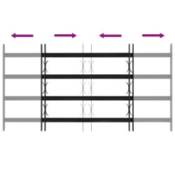 Grille de Fenêtre 115 x 60 cm Acier enduit de poudre Noir 511816511816