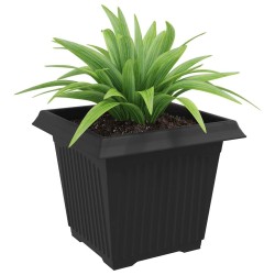 Pot de Fleurs Carré 24 pcs Noir 28,5 x 28,5 x 22 cm Plastique 511817511817
