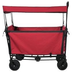 Chariot à Main Pliable Rouge 105 x 56,5 x 116 cm Tissu Oxford 511822511822