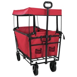 Chariot à Main Pliable Rouge 105 x 56,5 x 116 cm Tissu Oxford 511822511822