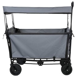 Chariot à Main Pliable Gris 105 x 56,5 x 116 cm Tissu Oxford 511823511823