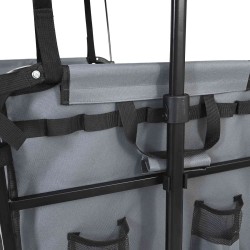 Chariot à Main Pliable Gris 105 x 56,5 x 116 cm Tissu Oxford 511823511823
