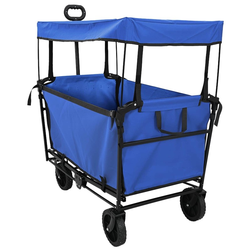 Chariot à Main Pliable Noir 105 x 56,5 x 116 cm Tissu Oxford 511824511824