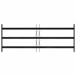 Grille de Fenêtre 116 x 45 cm Acier enduit de poudre Noir 511827511827