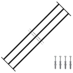 Grille de Fenêtre 174 x 45 cm Acier enduit de poudre Noir 511828511828