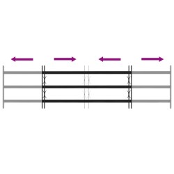 Grille de Fenêtre 174 x 45 cm Acier enduit de poudre Noir 511828511828