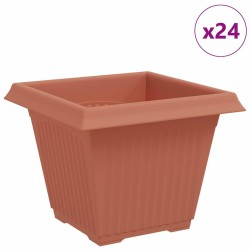 Pot de Fleurs Carré 24 pcs Rouge brique 38 x 38 x 30 cm 511832511832