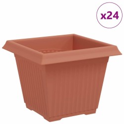 Pot de Fleurs Carré 24 pcs Rouge brique 33 x 33 x 26 cm 511833511833