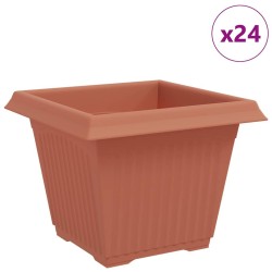 Pot de Fleurs Carré 24 pcs Rouge brique 28,5 x 28,5 x 22 cm 511834511834