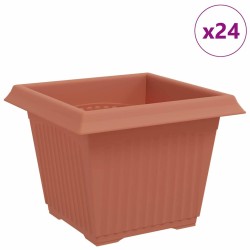Pot de Fleurs Carré 24 pcs Rouge brique 23 x 23 x 17,5 cm 511835511835