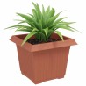 Pot de Fleurs Carré 24 pcs Rouge brique 23 x 23 x 17,5 cm 511835511835