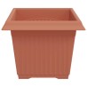Pot de Fleurs Carré 24 pcs Rouge brique 23 x 23 x 17,5 cm 511835511835