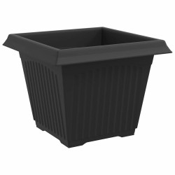 Pot de Fleurs Carré 6 pcs Noir 28,5 x 28,5 x 22 cm Plastique 511836511836