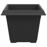 Pot de Fleurs Carré 6 pcs Noir 28,5 x 28,5 x 22 cm Plastique 511836511836