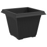 Pot de Fleurs Carré 6 pcs Noir 38 x 38 x 30 cm Plastique 511838511838