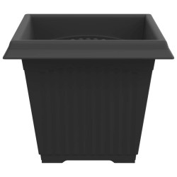 Pot de Fleurs Carré 6 pcs Noir 38 x 38 x 30 cm Plastique 511838511838