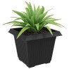 Pot de Fleurs Carré 6 pcs Noir 43 x 43 x 33,5 cm Plastique 511839511839