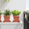 Pot de Fleurs Carré 24 pcs Rouge brique 16 x 16 x 14 cm 511840511840