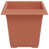 Pot de Fleurs Carré 24 pcs Rouge brique 16 x 16 x 14 cm 511840511840