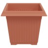 Pot de Fleurs Carré 24 pcs Rouge brique 20 x 20 x 16 cm 511841511841