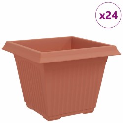 Pot de Fleurs Carré 24 pcs Rouge brique 43 x 43 x 33,5 cm 511842511842