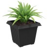 Pot de Fleurs Carré 24 pcs Noir 20 x 20 x 16 cm Plastique 511850511850