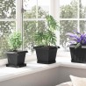 Pot de Fleurs Carré 24 pcs Noir 20 x 20 x 16 cm Plastique 511850511850