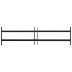 Grille de Fenêtre 115 x 30 cm Acier enduit de poudre Noir 511852511852