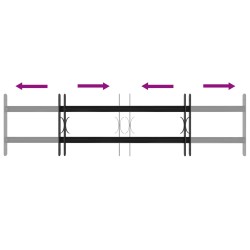 Grille de Fenêtre 115 x 30 cm Acier enduit de poudre Noir 511852511852