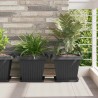 Pot de Fleurs Carré 24 pcs Noir 33 x 33 x 26 cm Plastique 511854511854