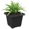 Pot de Fleurs Carré 24 pcs Noir 33 x 33 x 26 cm Plastique 511854511854