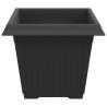Pot de Fleurs Carré 24 pcs Noir 33 x 33 x 26 cm Plastique 511854511854