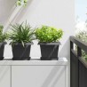 Pot de Fleurs Carré 24 pcs Noir 23 x 23 x 17,5 cm Plastique 511855511855