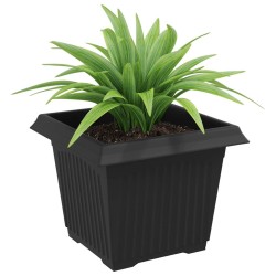 Pot de Fleurs Carré 24 pcs Noir 23 x 23 x 17,5 cm Plastique 511855511855