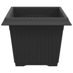 Pot de Fleurs Carré 24 pcs Noir 23 x 23 x 17,5 cm Plastique 511855511855