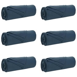 Couvertures à jeter 6 pcs Bleu marine 350 x 270 cm Toison 511862511862