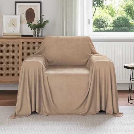 Couvertures à jeter 6 pcs Camel 210 x 140 cm Toison 511866511866