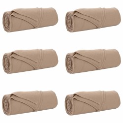 Couvertures à jeter 6 pcs Camel 210 x 140 cm Toison 511866511866