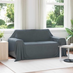 Couvertures à jeter 6 pcs Gris foncé 280 x 210 cm Toison 511882511882