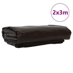 Bâche 650g / m² Marron 2 x 3 m Toile avec revêtement en PVC 511934511934