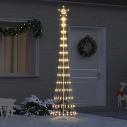 Arbre de Noël LED avec 290 LED Blanc chaud 250 cm Métal 512069512069