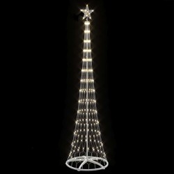 Arbre de Noël LED avec 290 LED Blanc chaud 250 cm Métal 512069512069