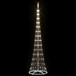 Arbre de Noël LED avec 290 LED Blanc chaud 250 cm Métal 512069512069