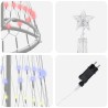 Arbre de Noël LED Multicolore 51 x 51 x 190 cm Métal 512070512070