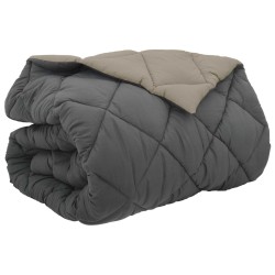 Duvet d'hiver Gris clair et anthracite 240 x 260 cm Microfibre 512071512071