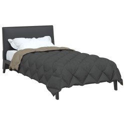 Duvet d'hiver Gris clair et anthracite 155 x 220 cm Microfibre 512074512074